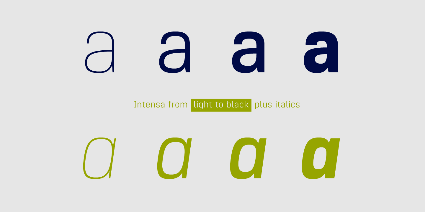 Intensa Regular Font preview